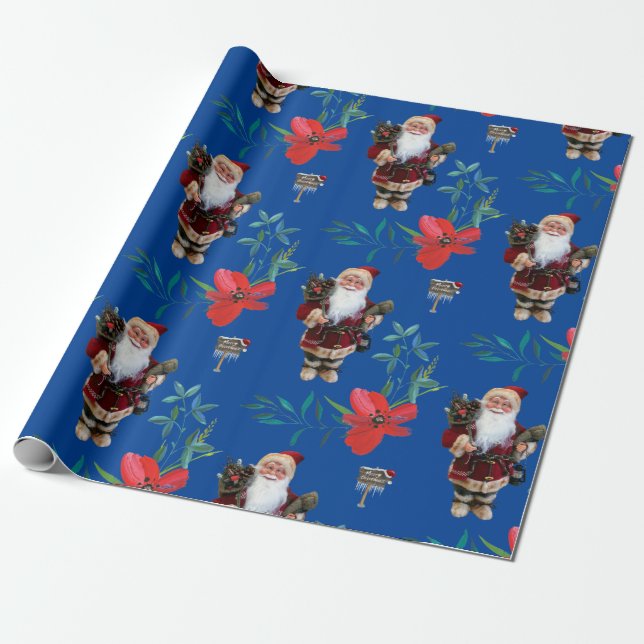 Christmas Wrapping Paper Santa (Unrolled)