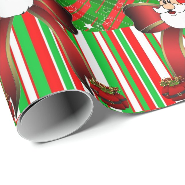 Christmas Wrapping Paper Santa (Roll Corner)