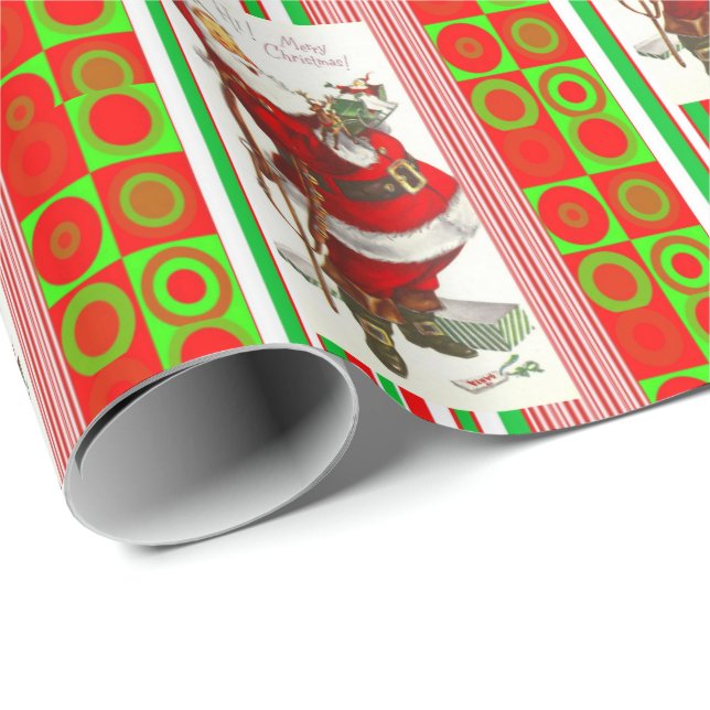 Christmas Wrapping Paper Santa (Roll Corner)