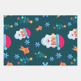 Christmas wrapping paper, Santa Claus Wrapping Paper Sheet