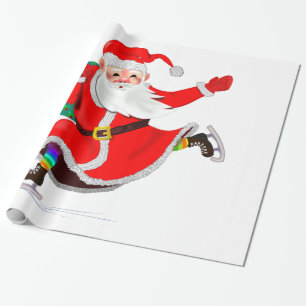 Christmas Wrapping Paper Santa Gift
