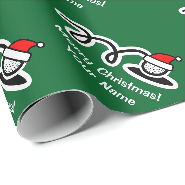 Christmas wrapping paper | Santa hat golf ball (Roll Corner)