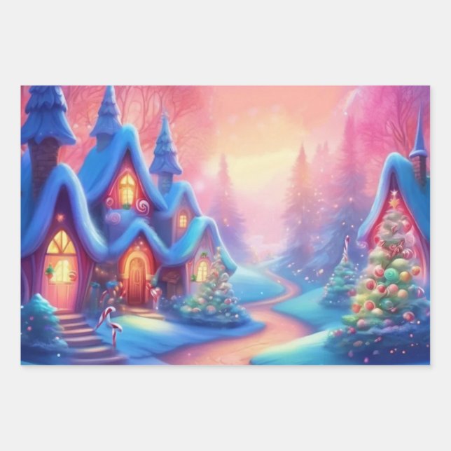 Christmas Wrapping Paper Set of 3 (Front)