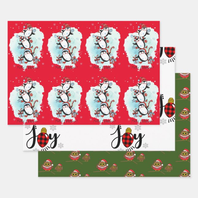 Christmas  wrapping paper sheet (Set)