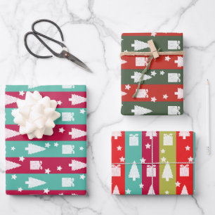 Christmas Wrapping Paper Sheet   One Owl Artist