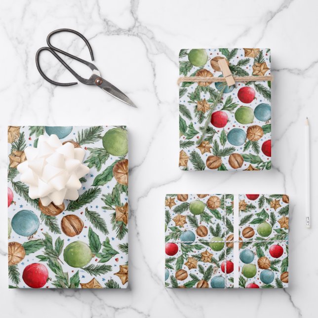 Christmas Wrapping Paper Sheet Set (Front)
