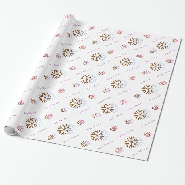 Christmas Wrapping Paper-Snowflakes Wrapping Paper (Unrolled)