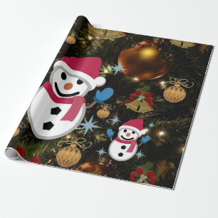 Christmas Wrapping Paper Snowman