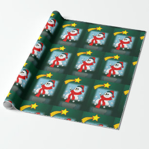 Christmas Wrapping Paper Snowman