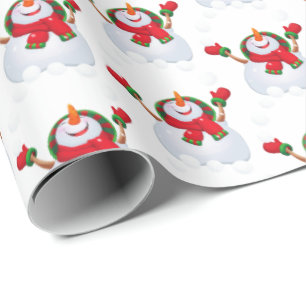 Christmas Wrapping Paper-Snowman Paper