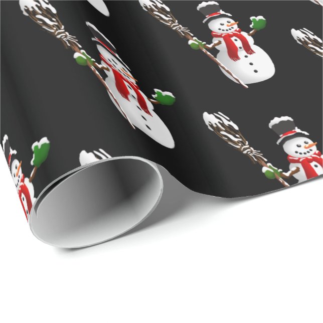 Christmas Wrapping Paper-Snowman Wrapping Paper (Roll Corner)