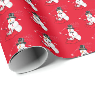 Christmas Wrapping Paper-Snowman Wrapping Paper