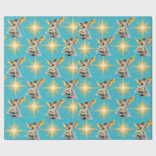 Christmas Wrapping Paper with Angels