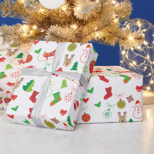 Christmas Wrapping Paper with Christmas characters