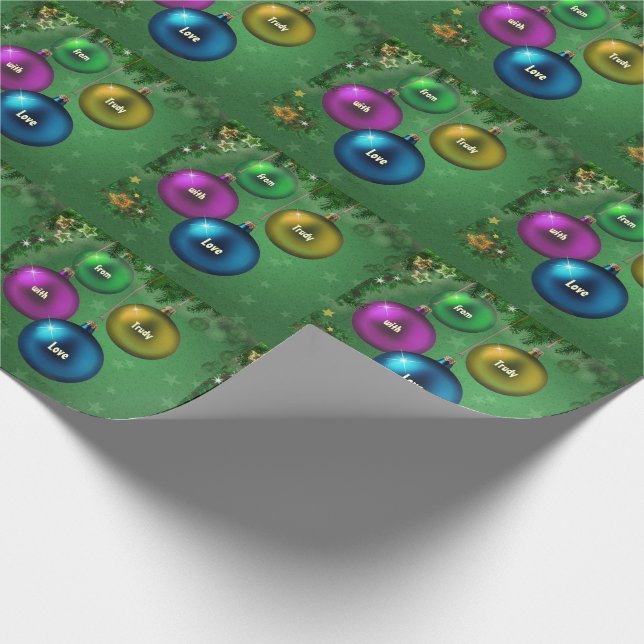 Christmas Wrapping Paper with your Name (Corner)