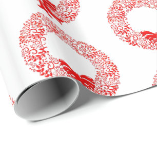 Christmas Wrapping Paper-Wreath Paper