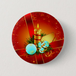 Christmas Wrappings 6 Cm Round Badge