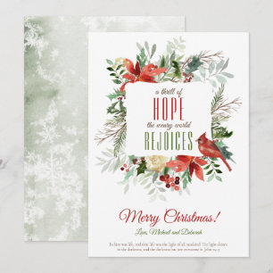 Christmas Wreath A Thrill of Hope Holiday Card