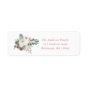 Christmas Wreath Address Label