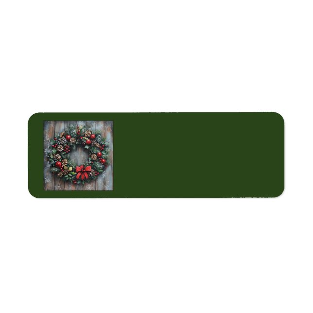 Christmas Wreath Address Labels (Front)