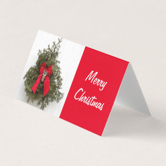 Christmas Wreath and Red Bow