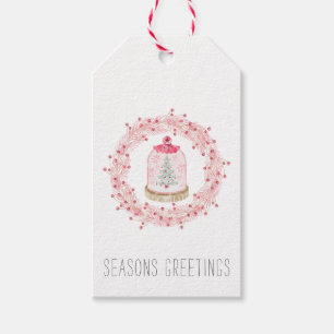 Christmas Wreath And Tree Sticker Gift Tags