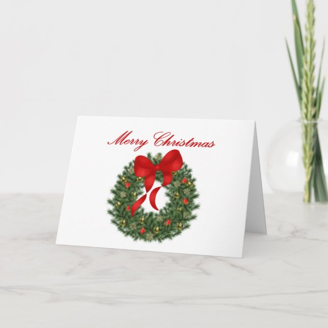 Christmas Wreath Card (Front)