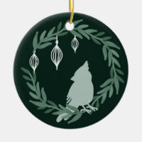 Christmas Wreath Cardinal Photo
