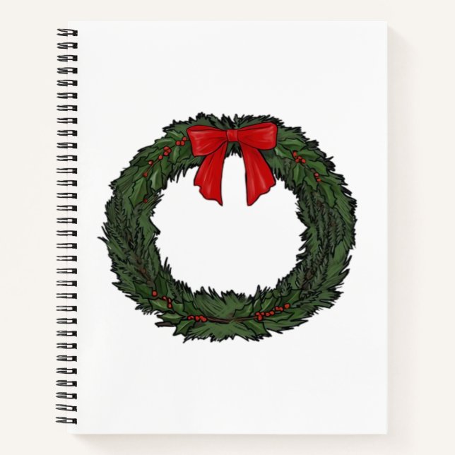 Christmas Wreath Classic Notebook (Front)