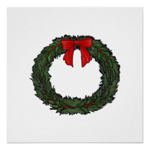 Christmas Wreath Classic Poster