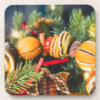Christmas wreath coaster