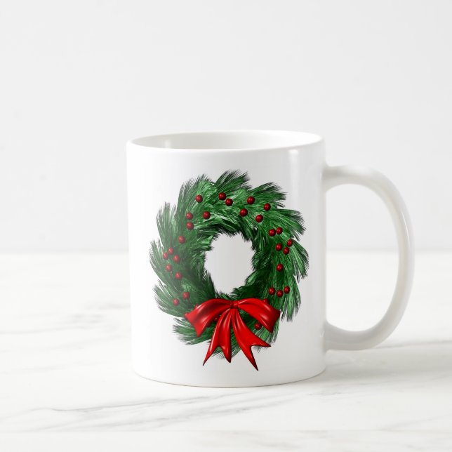 Christmas Wreath Coffee Mug (Right)