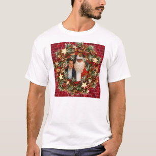 Christmas Wreath Custom Photo T-Shirt