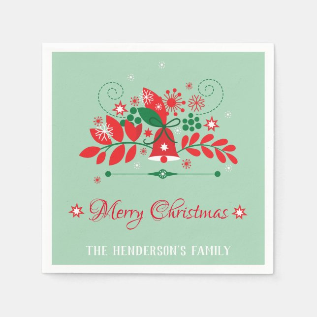 Christmas Wreath Decoration Napkin (Front)