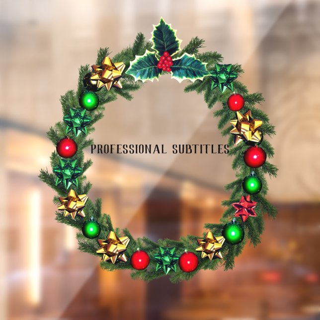 Christmas wreath decorations window cling (Sheet 2)
