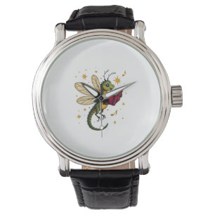 Christmas Wreath Dragonfly Watch