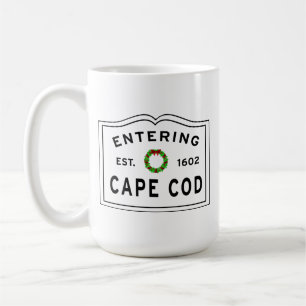 Christmas Wreath Entering Cape Cod Coffee Mug