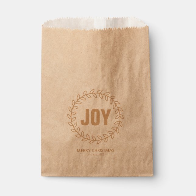 Christmas Wreath Favour Bags (Front)