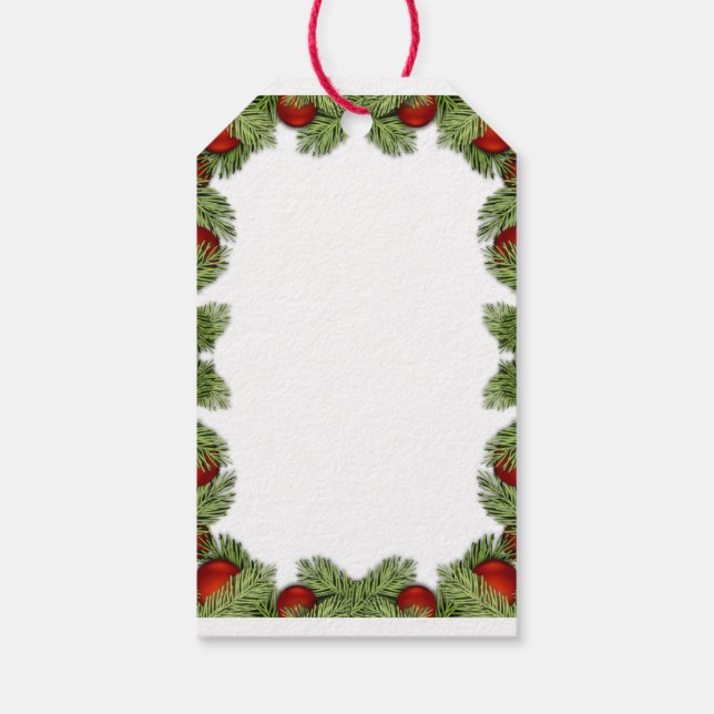 Christmas wreath gift tags (Back)