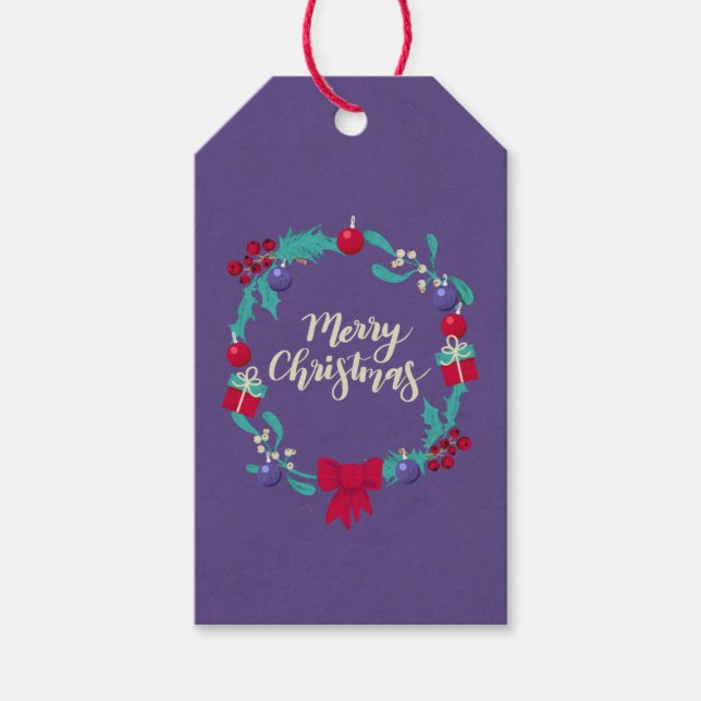 Christmas Wreath Gift Tags (Front)