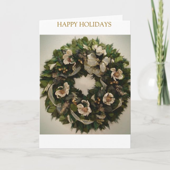 Christmas Wreath Holiday Card (Front)