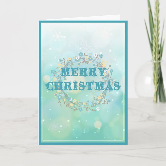 Christmas Wreath Holiday Card (Front)