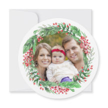 Christmas Wreath Holiday Card | Family Portrait