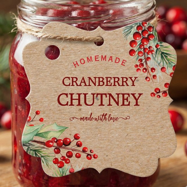 Christmas Wreath Homemade Jam Tag (Creator Uploaded)