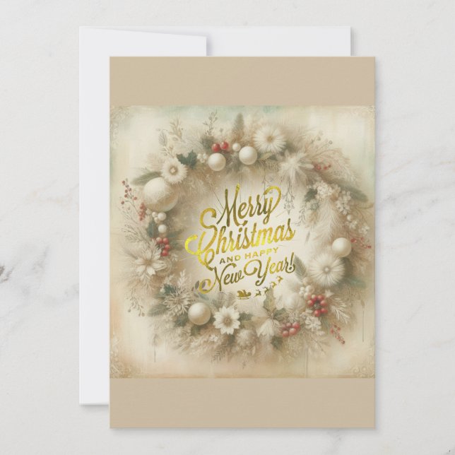 Christmas Wreath Invitation (Front)