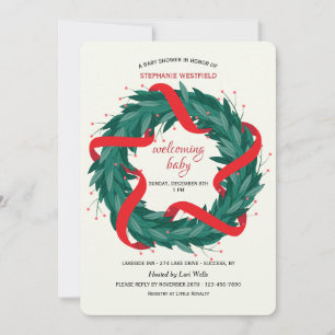 Christmas Wreath Invitation