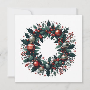 Christmas Wreath Invitation