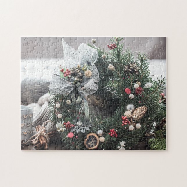 Christmas Wreath Jigsaw Puzzle (Horizontal)