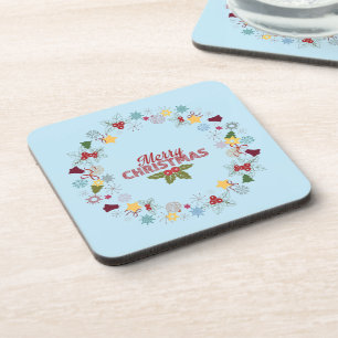 Christmas Wreath Joyful Greetings Collection Coaster