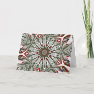 Christmas Wreath Kaleidoscope Holiday Card